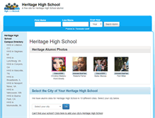 Tablet Screenshot of heritagehighschoolalumni.com